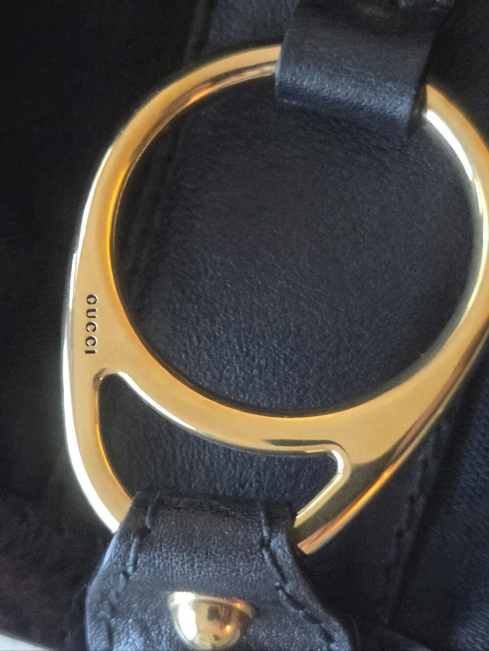 AUTHENTIC Gucci Interlocking G Pleated Tote Black GG Canvas 223954